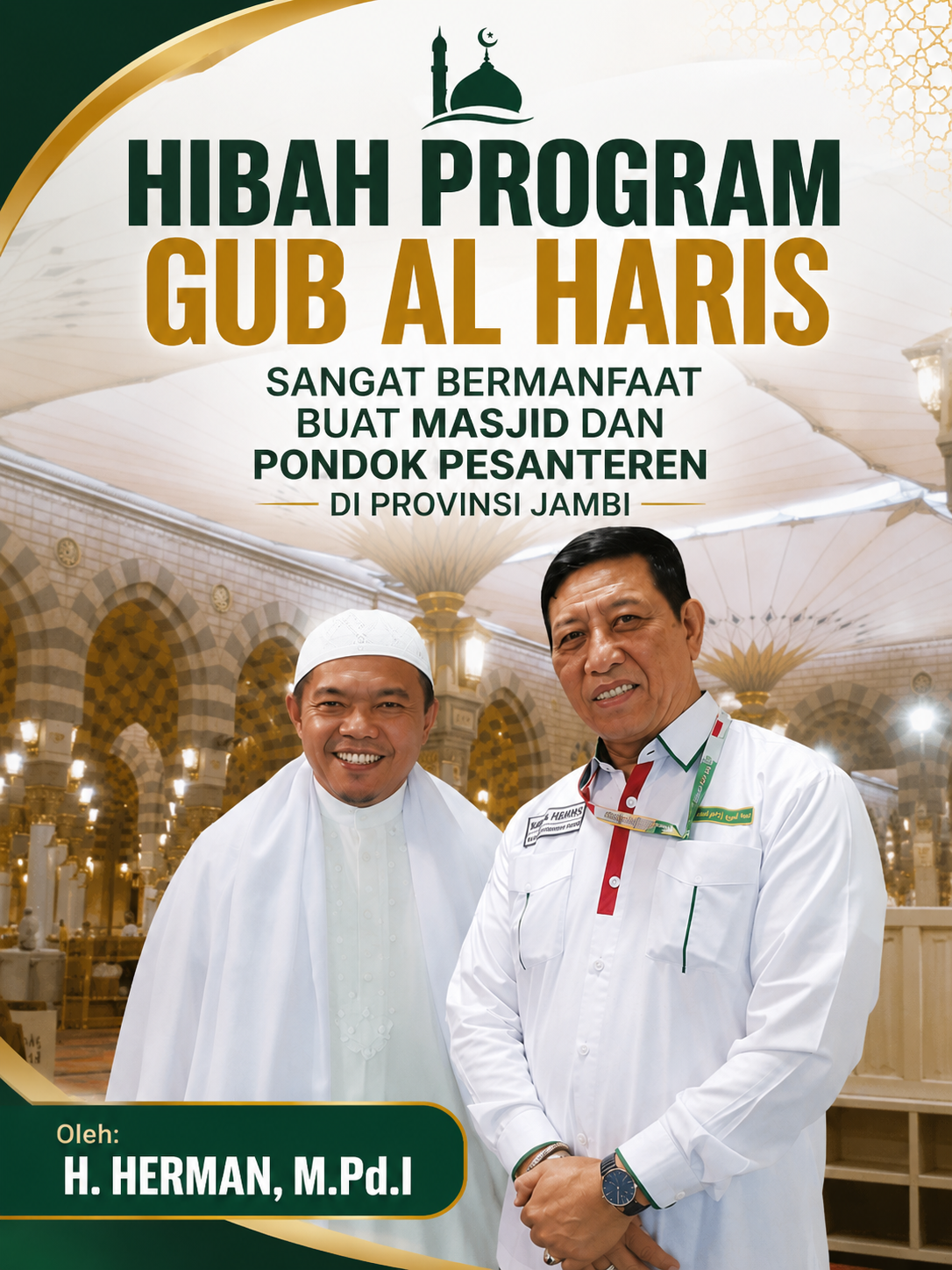 Hibah Program Gubernur Al Haris Sangat Bermanfaat bagi Masjid dan Pondok Pesantren di Provinsi Jambi