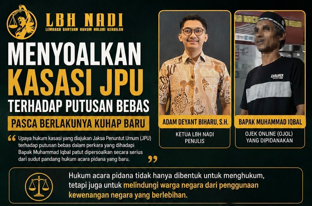 LBH NADI Soroti Putusan Kasasi terhadap Driver Ojol Jambi